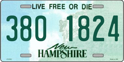NH license plate 3801824