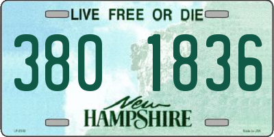 NH license plate 3801836