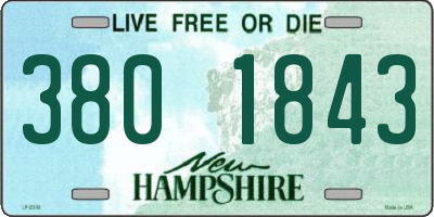 NH license plate 3801843