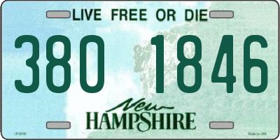 NH license plate 3801846