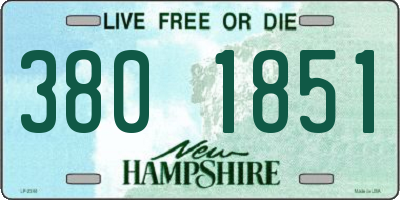NH license plate 3801851