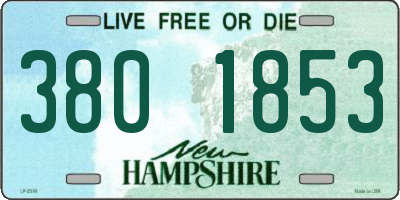 NH license plate 3801853
