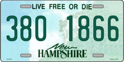 NH license plate 3801866