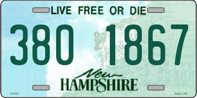 NH license plate 3801867
