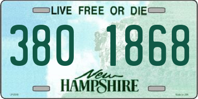 NH license plate 3801868