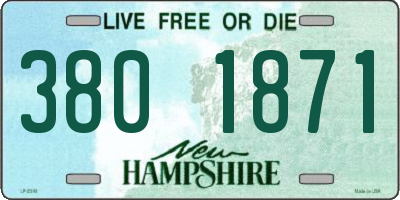 NH license plate 3801871