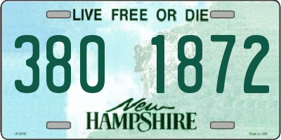NH license plate 3801872