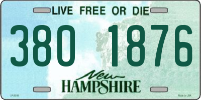 NH license plate 3801876