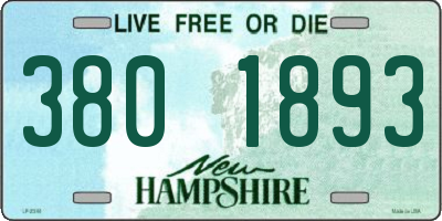NH license plate 3801893