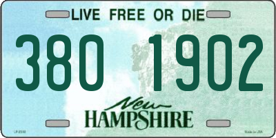 NH license plate 3801902