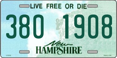 NH license plate 3801908