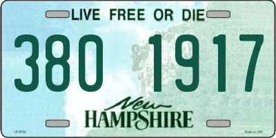 NH license plate 3801917