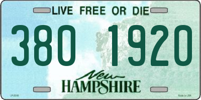 NH license plate 3801920