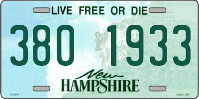 NH license plate 3801933