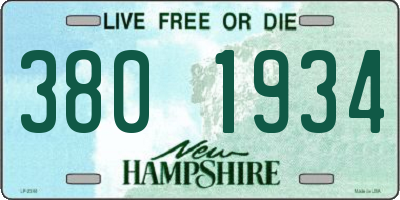 NH license plate 3801934
