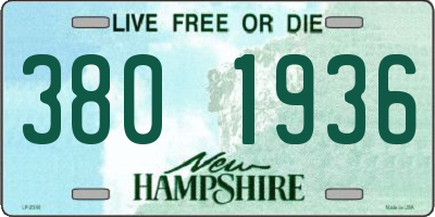 NH license plate 3801936