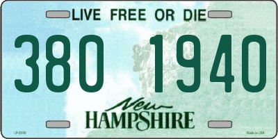 NH license plate 3801940