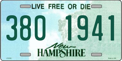NH license plate 3801941