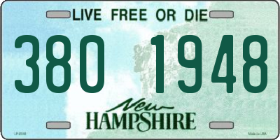 NH license plate 3801948