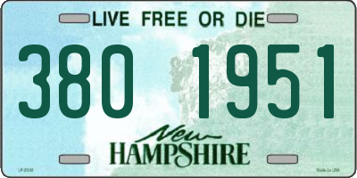 NH license plate 3801951