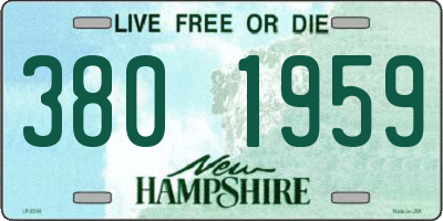 NH license plate 3801959
