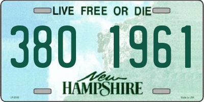 NH license plate 3801961