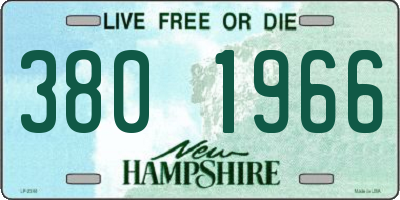 NH license plate 3801966