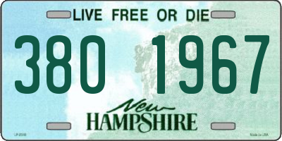 NH license plate 3801967