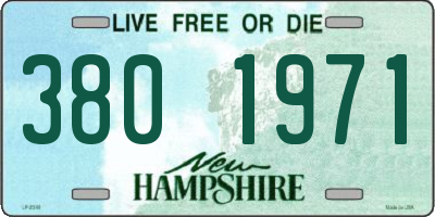 NH license plate 3801971