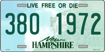 NH license plate 3801972