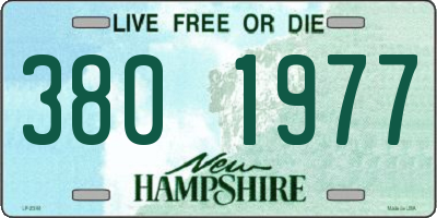 NH license plate 3801977