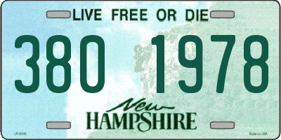 NH license plate 3801978