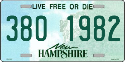 NH license plate 3801982