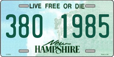 NH license plate 3801985