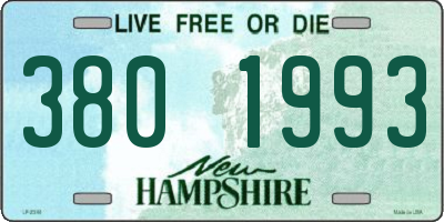 NH license plate 3801993