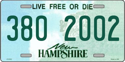 NH license plate 3802002