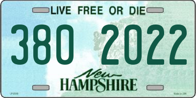 NH license plate 3802022