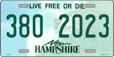 NH license plate 3802023
