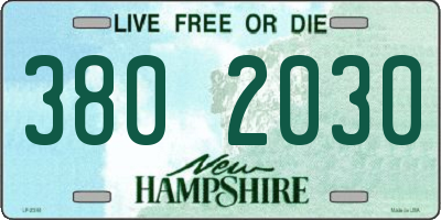 NH license plate 3802030