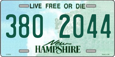 NH license plate 3802044