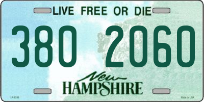 NH license plate 3802060