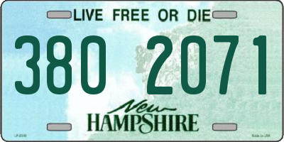 NH license plate 3802071