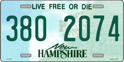 NH license plate 3802074