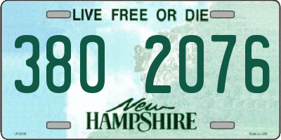 NH license plate 3802076