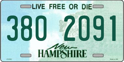 NH license plate 3802091