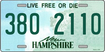NH license plate 3802110