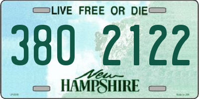 NH license plate 3802122