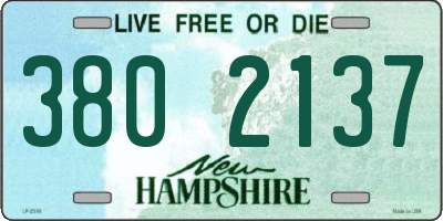 NH license plate 3802137