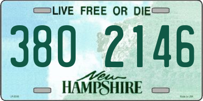 NH license plate 3802146