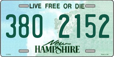 NH license plate 3802152